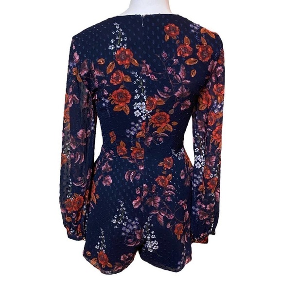 Keepsake The Label Need You Now Playsuit Navy Floral Size S Fits like XS - Picture 7 of 12